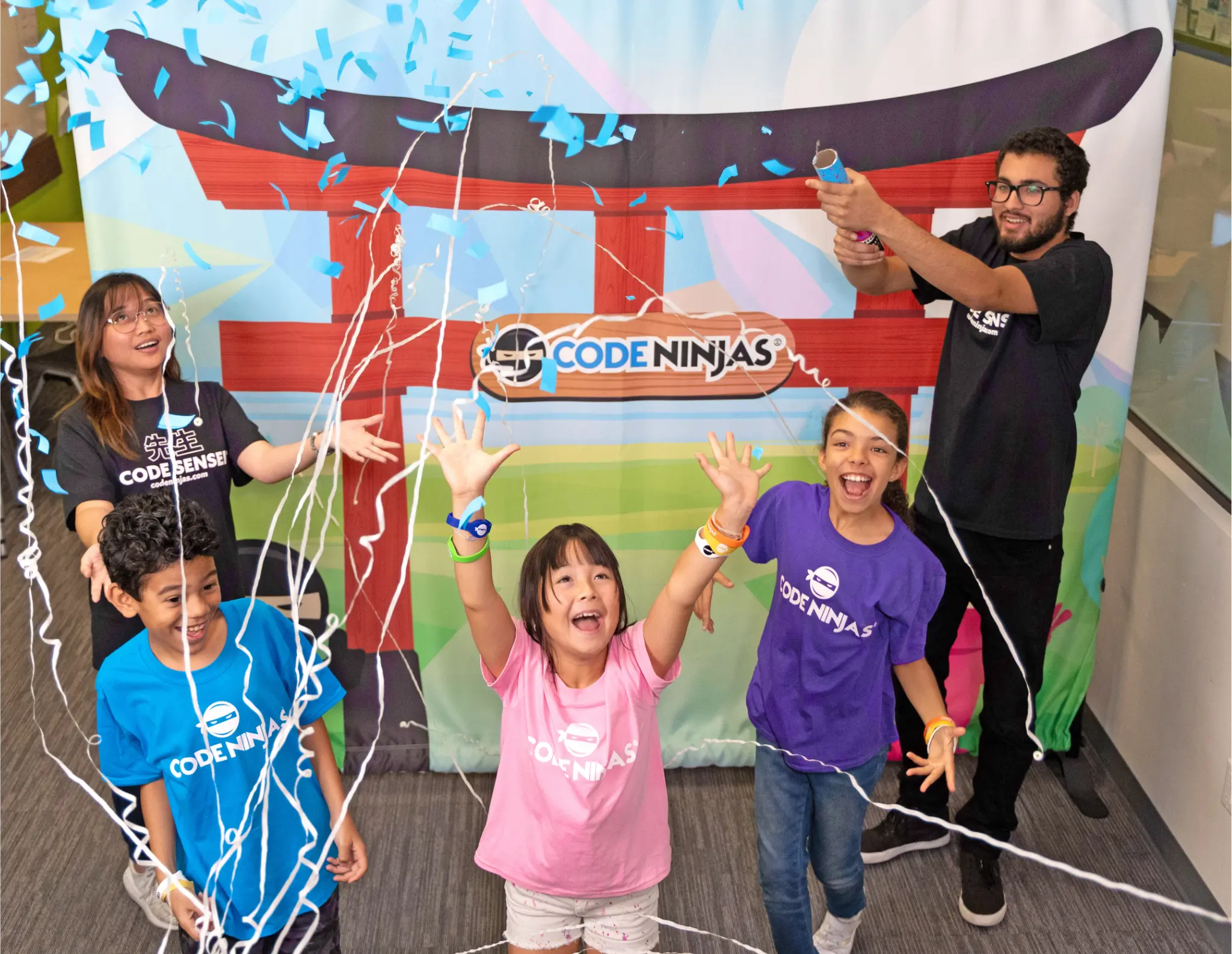 Children celebrating a birthday party